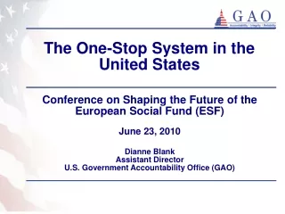 The One-Stop System in the United States