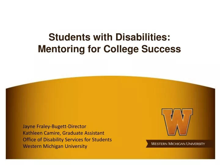 students with disabilities mentoring for college