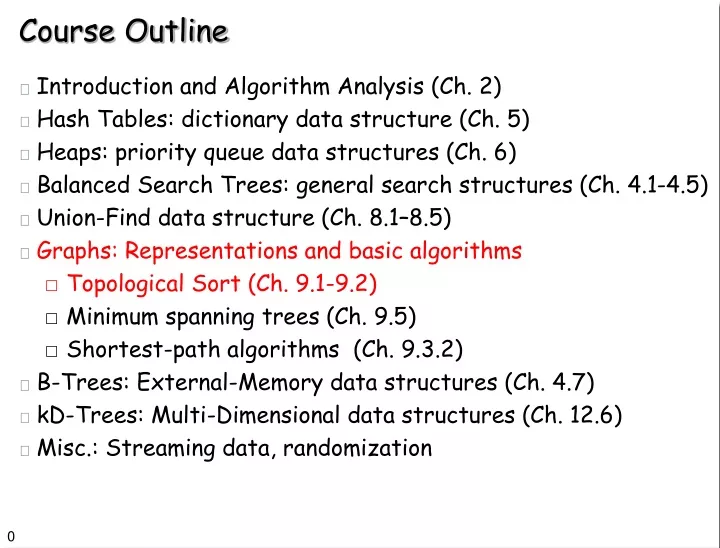 course outline