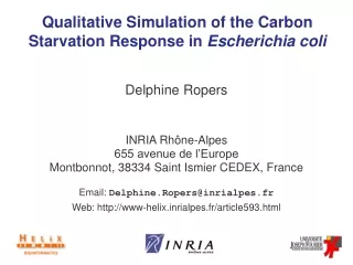 Qualitative Simulation of the Carbon Starvation Response in  Escherichia coli