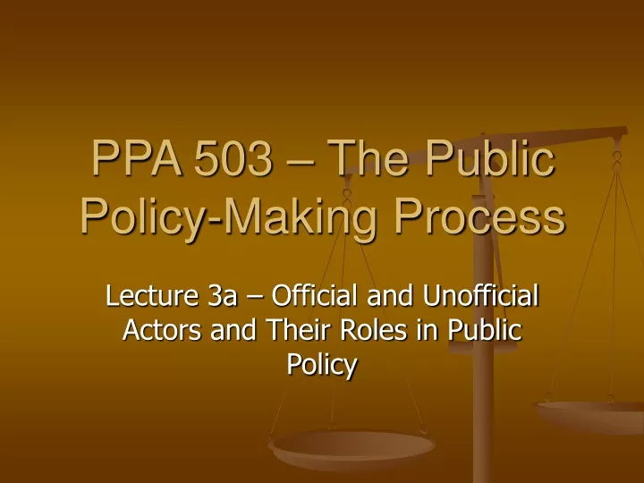 ppa 503 the public policy making process