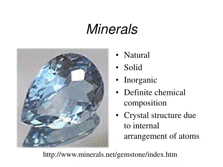 minerals