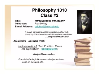 Philosophy 1010 Class #2