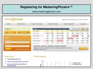 Registering for MasteringPhysics ™ masteringphysics