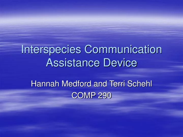 interspecies communication assistance device