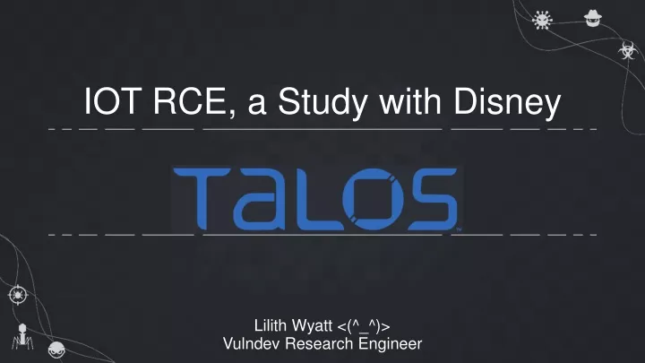 iot rce a study with disney