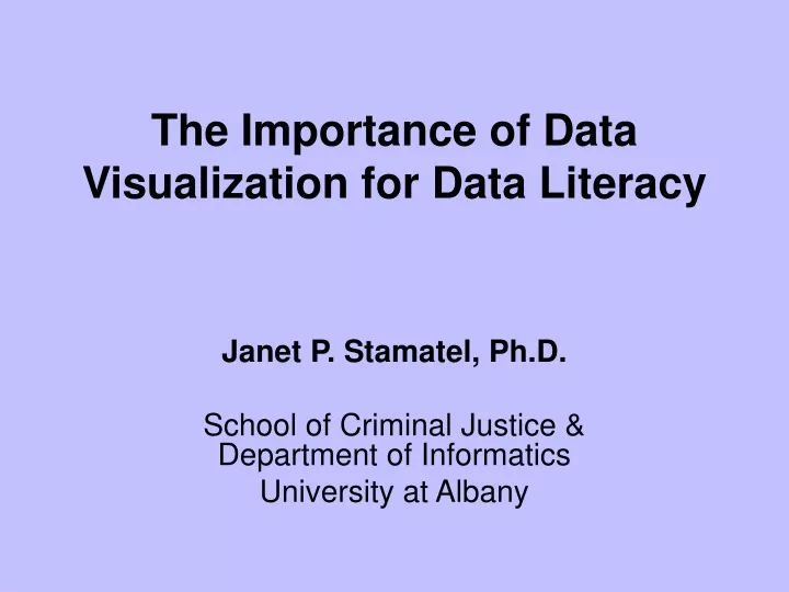 the importance of data visualization for data literacy
