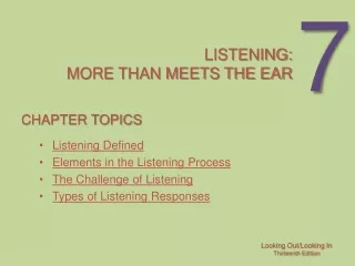 Listening: more than meets the ear