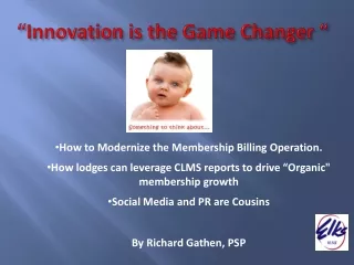 “Innovation is the Game Changer “