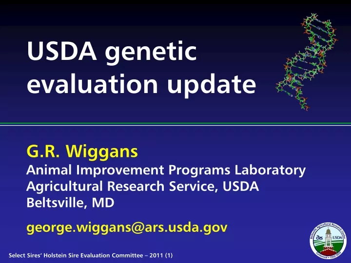 usda genetic evaluation update