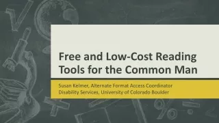 Free and Low-Cost Reading Tools for the Common Man