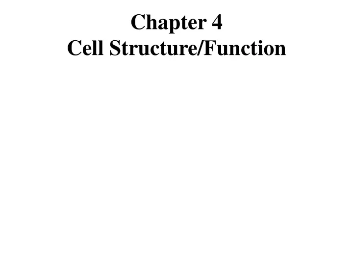 chapter 4 cell structure function
