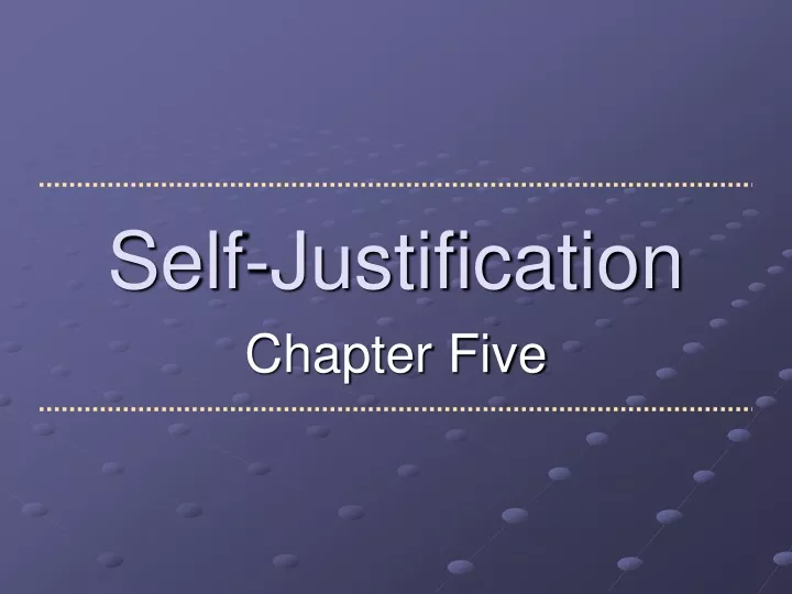 self justification