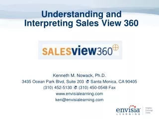 Understanding and Interpreting Sales View 360