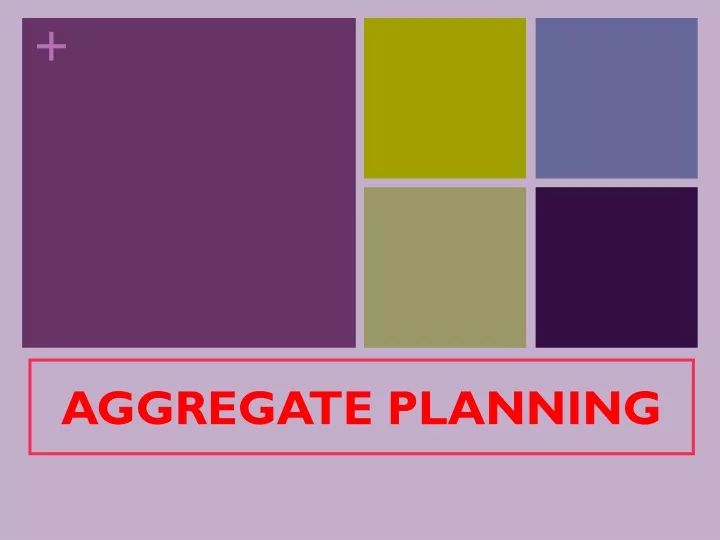 aggregate planning