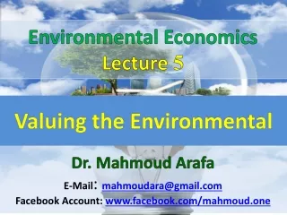 Environmental Economics Lecture  5