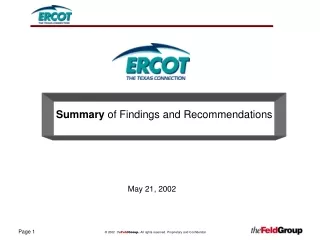 Summary  of Findings and Recommendations