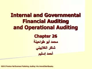 Internal and Governmental Financial Auditing and Operational Auditing