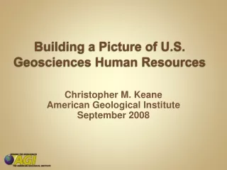 Building a Picture of U.S. Geosciences Human Resources