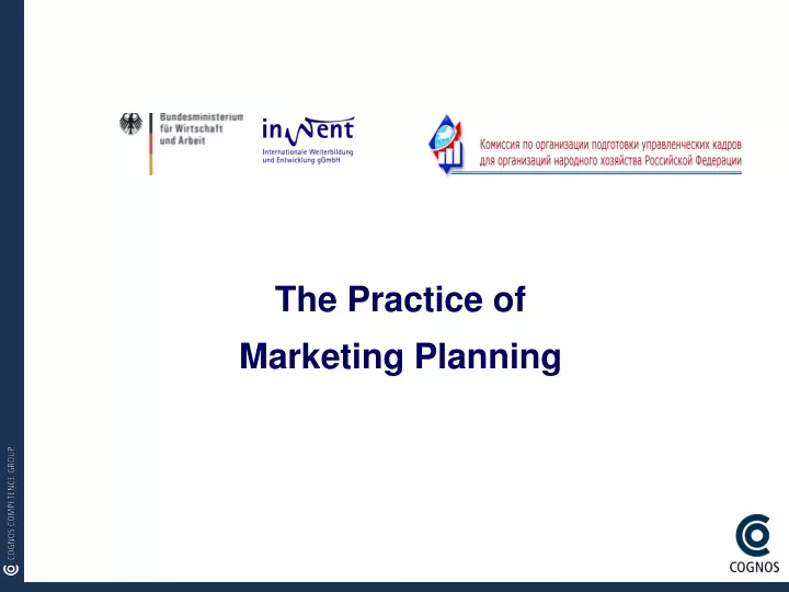 the practice of marketing planning