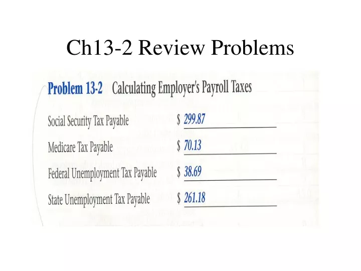 ch13 2 review problems