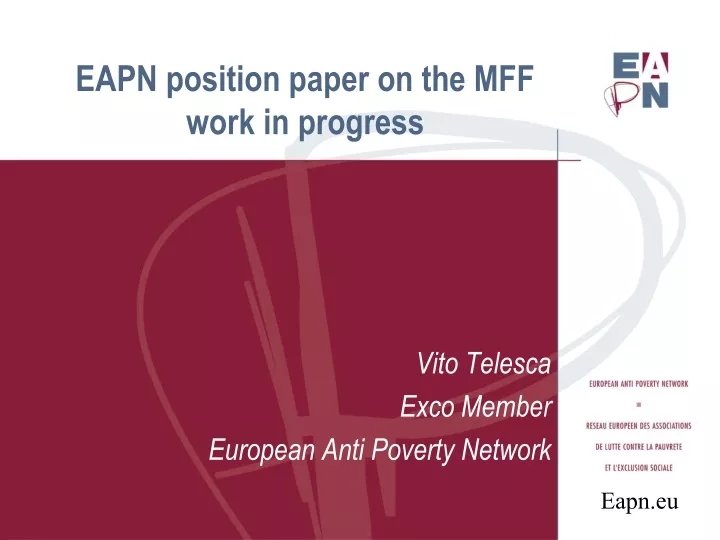 eapn position paper on the mff work in progress