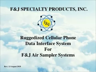 Ruggedized Cellular Phone Data Interface System For F&amp;J Air Sampler Systems