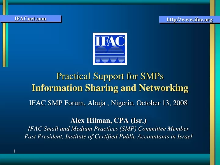 practical support for smps information sharing and networking