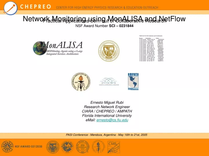 network monitoring using monalisa and netflow