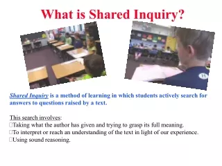 What is Shared Inquiry?