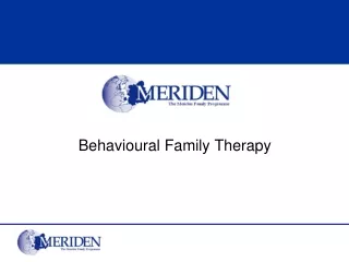 Behavioural Family Therapy