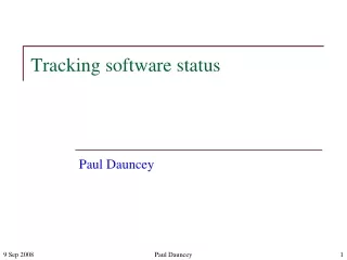 Tracking software status