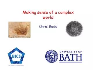 Making sense of a complex world Chris Budd