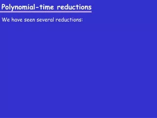 Polynomial-time reductions