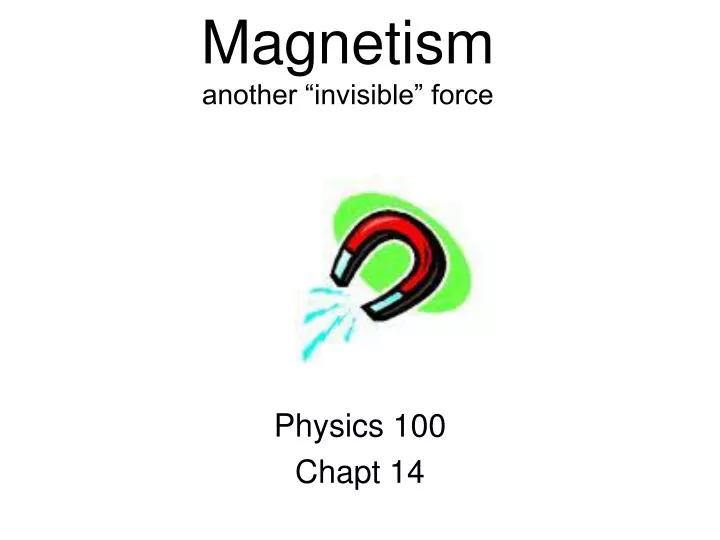 magnetism another invisible force