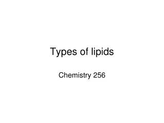 Types of lipids