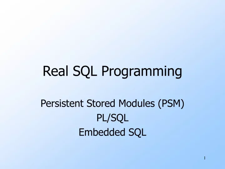 real sql programming