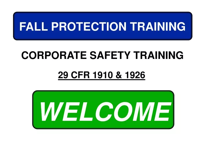 fall protection training