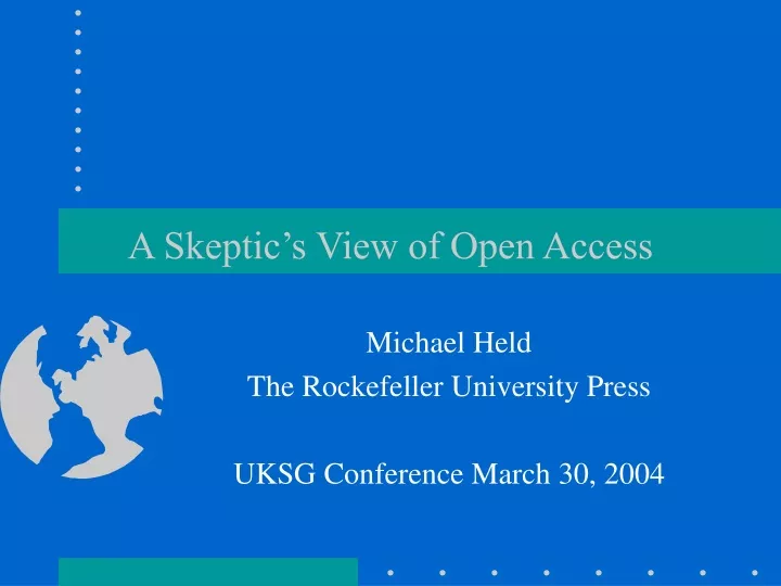 a skeptic s view of open access