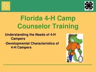 Florida 4-H Camp Counselor Training