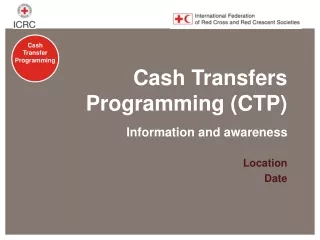 Cash Transfers Programming (CTP)