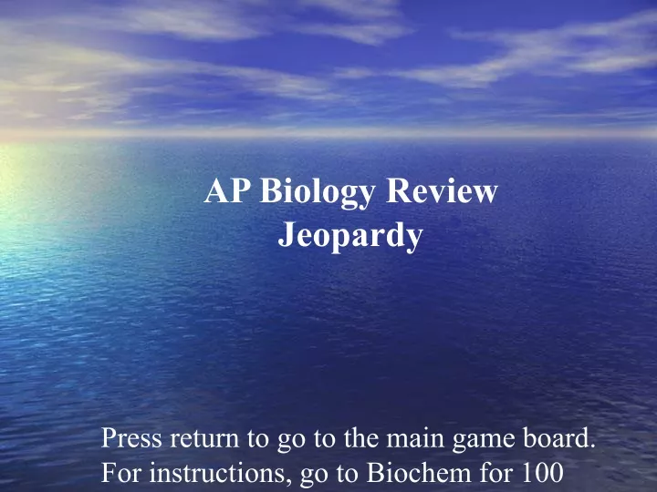 ap biology review jeopardy