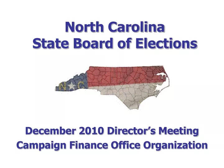 north carolina state board of elections