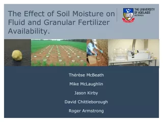 The Effect of Soil Moisture on Fluid and Granular Fertilizer Availability.