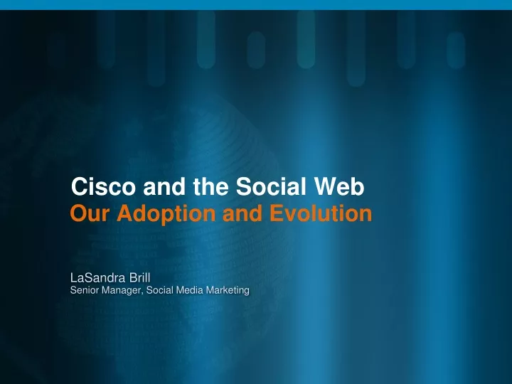 cisco and the social web our adoption and evolution