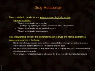 Drug Metabolism