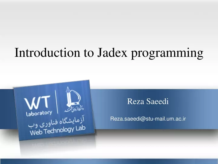 introduction to jadex programming