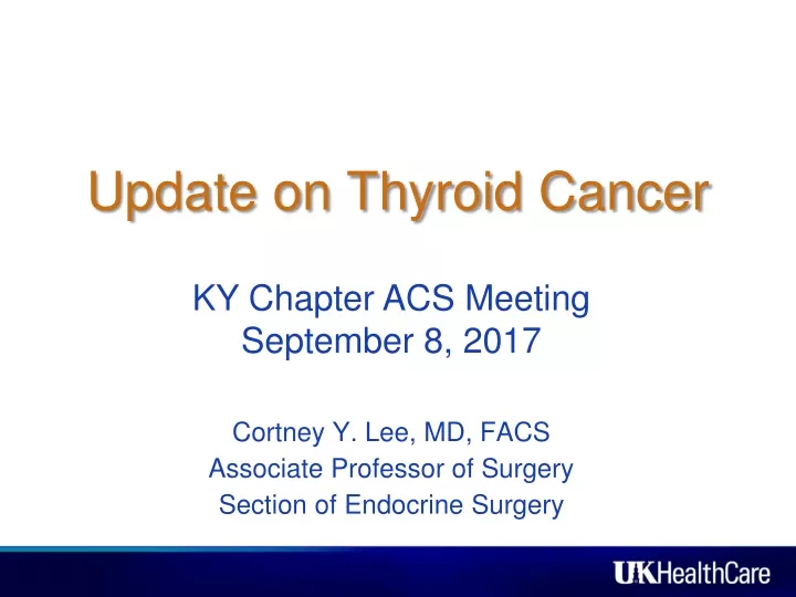 update on thyroid cancer