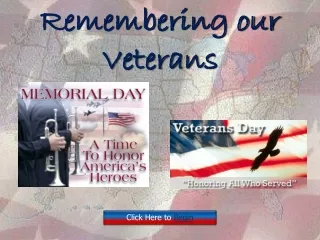 Remembering our Veteran s