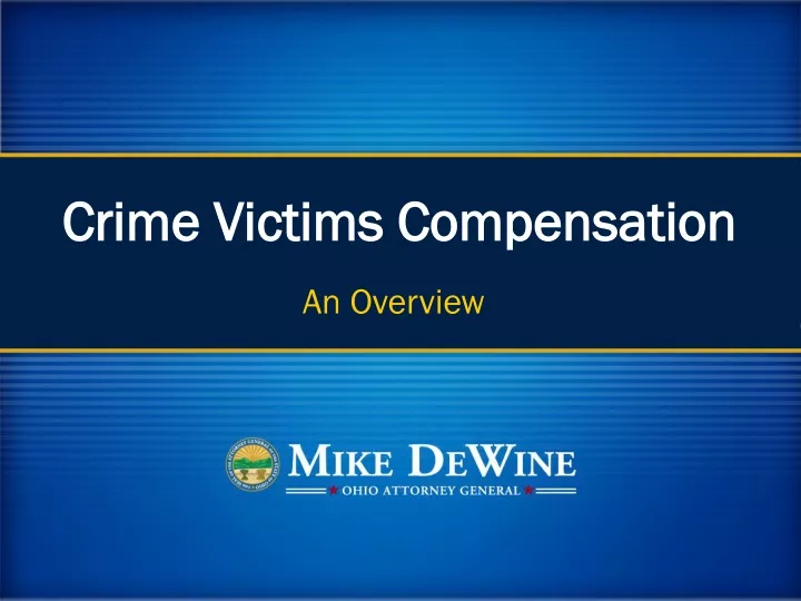 crime victims compensation
